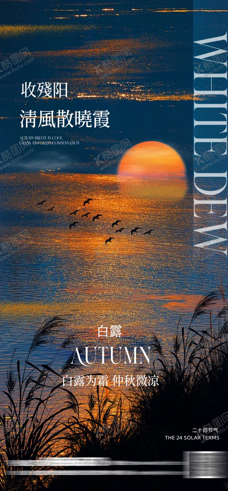 编号：31411709080806005437【酷图网】源文件下载-白露插画海报