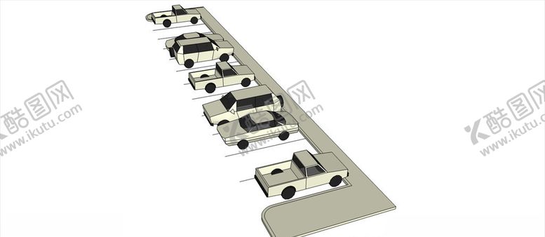 编号：16032111010856479203【酷图网】源文件下载-停车场园林素材园林模型S
