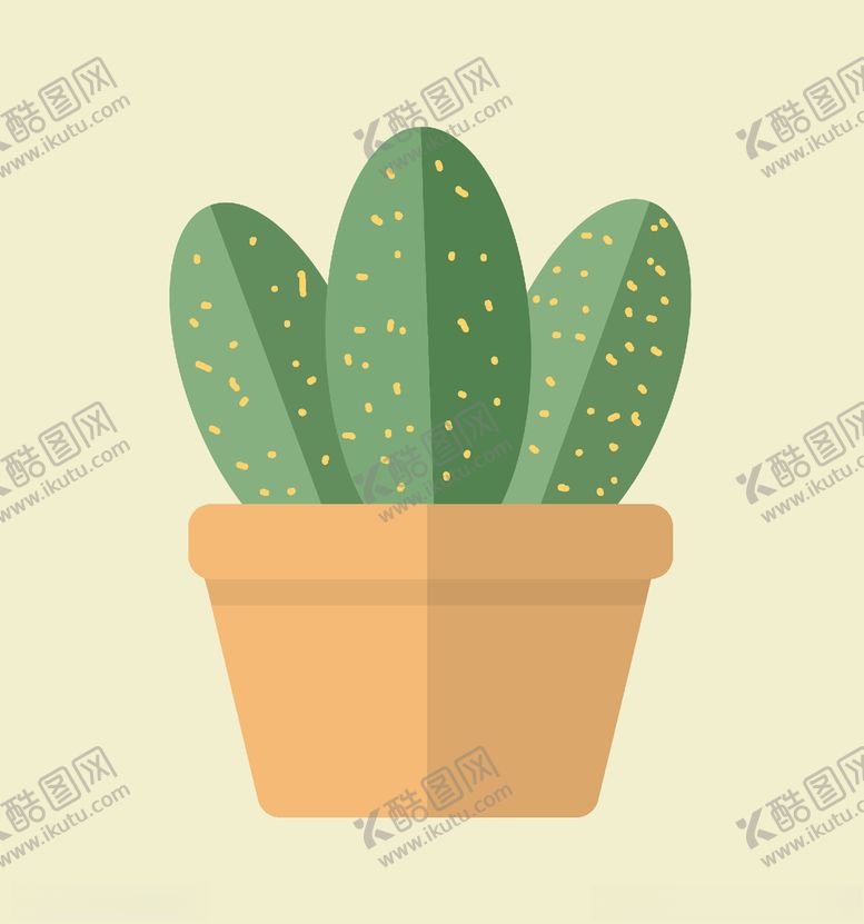 编号：17868406300535568908【酷图网】源文件下载-北欧植物矢量插画虎皮兰花盆盆栽
