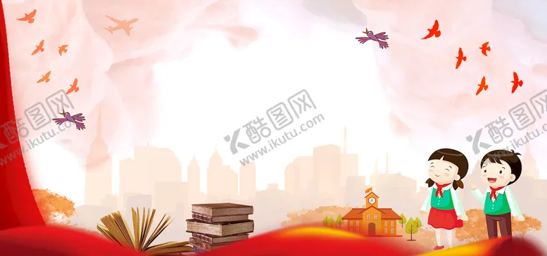 编号：68327409202222153091【酷图网】源文件下载-学校宣传窗橱窗展板背景