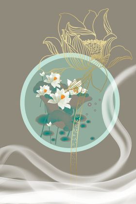 花开富贵书房素材欣赏3D