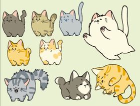 多样可爱猫咪图案集合