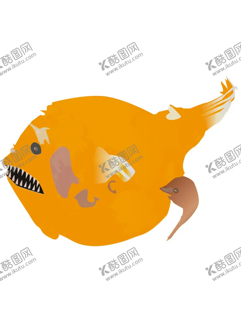 编号：34207610030200017253【酷图网】源文件下载-安康鱼矢量图