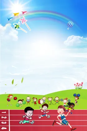 校园运动会背景策划冬季夏季展板