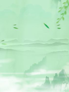 中国风背景插画潮水墨舞台