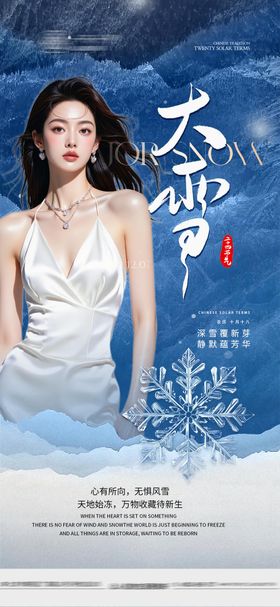 医美美业大雪节气海报