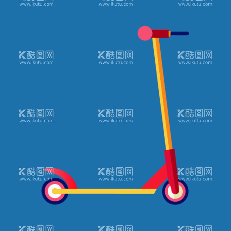 编号：65922512140451152633【酷图网】源文件下载-滑板车平面插图