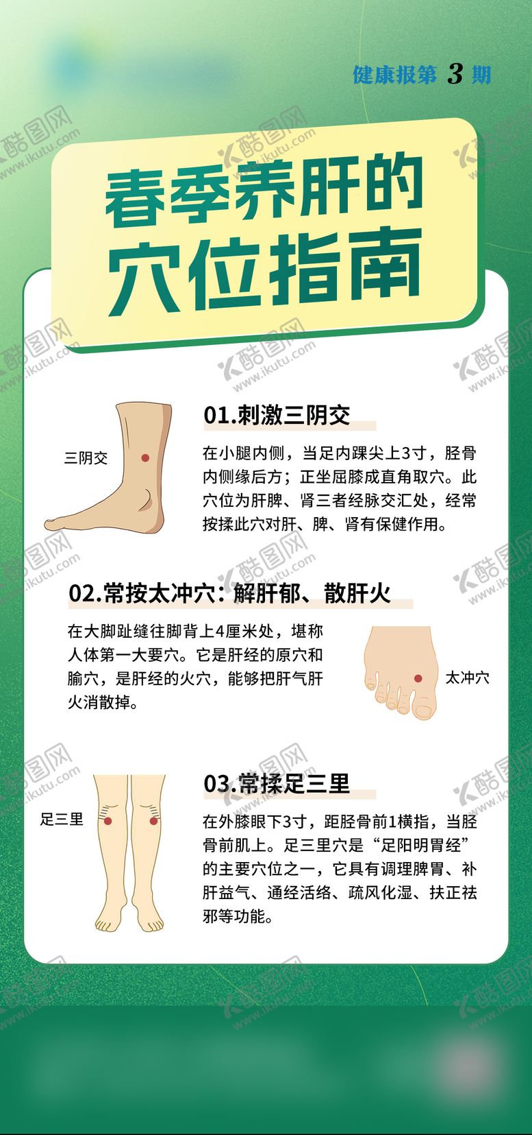 编号：71340310182045289898【酷图网】源文件下载-春季养肝穴位指南