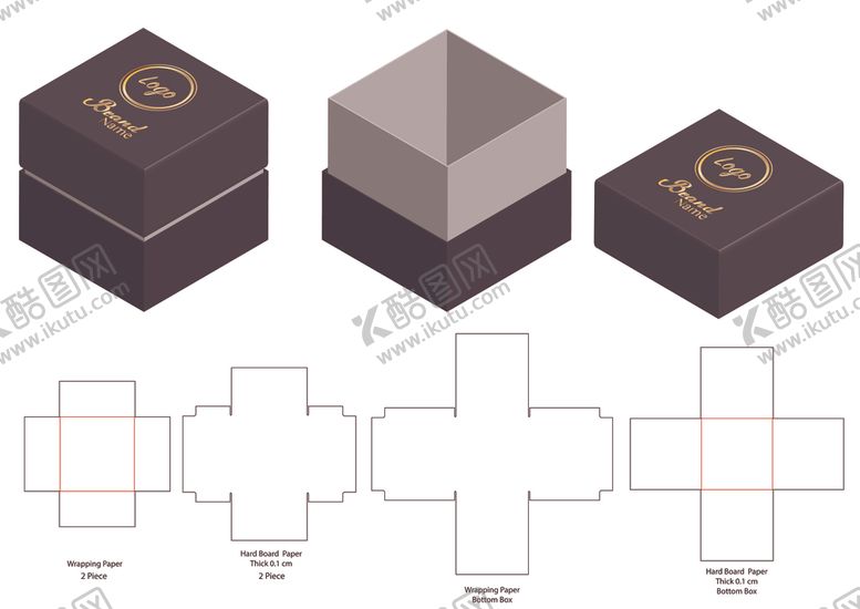 编号：71693210310015466779【酷图网】源文件下载-纸质包装盒刀模设计图