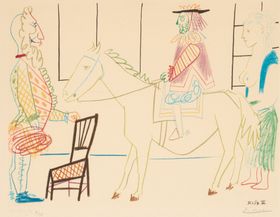 毕加索抽象绘画作品彩色油欧式酒店装饰