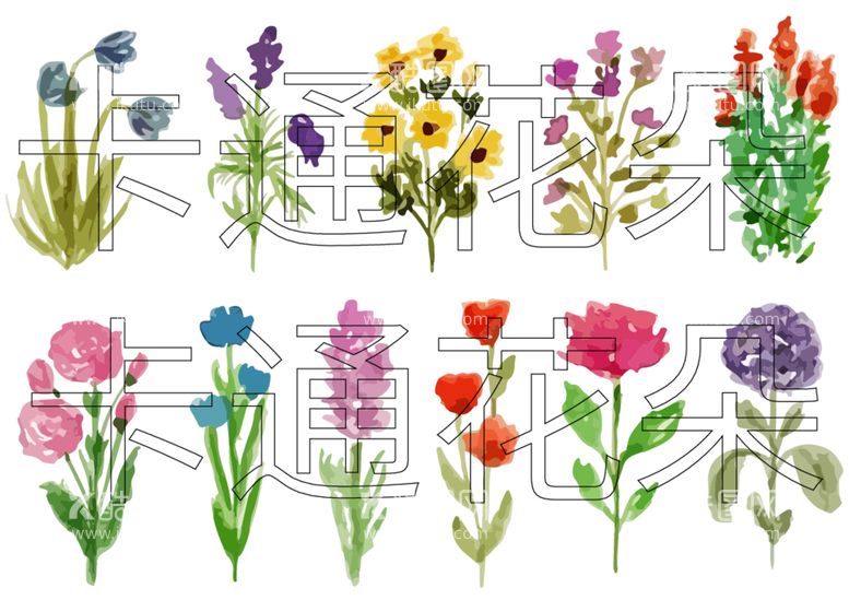 编号：86626212230727449651【酷图网】源文件下载-卡通花朵花朵插画