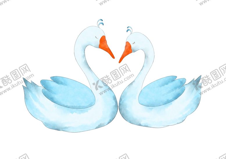 编号：52633801272317513409【酷图网】源文件下载-天鹅插画素材