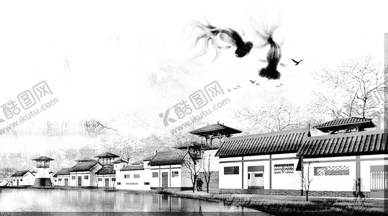 编号：12874710250037325027【酷图网】源文件下载-水墨山水素材