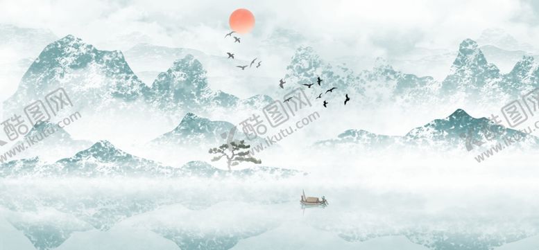 编号：93758210181254478265【酷图网】源文件下载-意境水墨山水