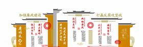 小区围栏改造装文化墙背景板