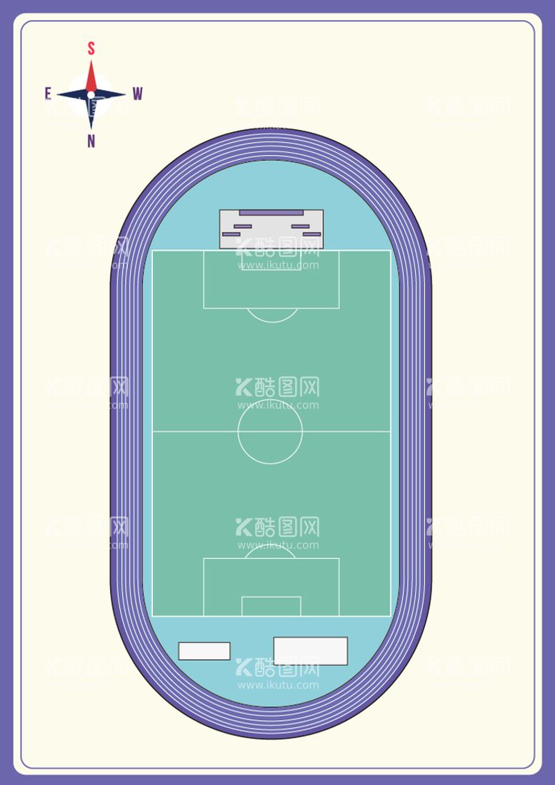 编号：14538609281132051793【酷图网】源文件下载-学校操场跑道平面图