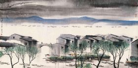 中式山水风景画