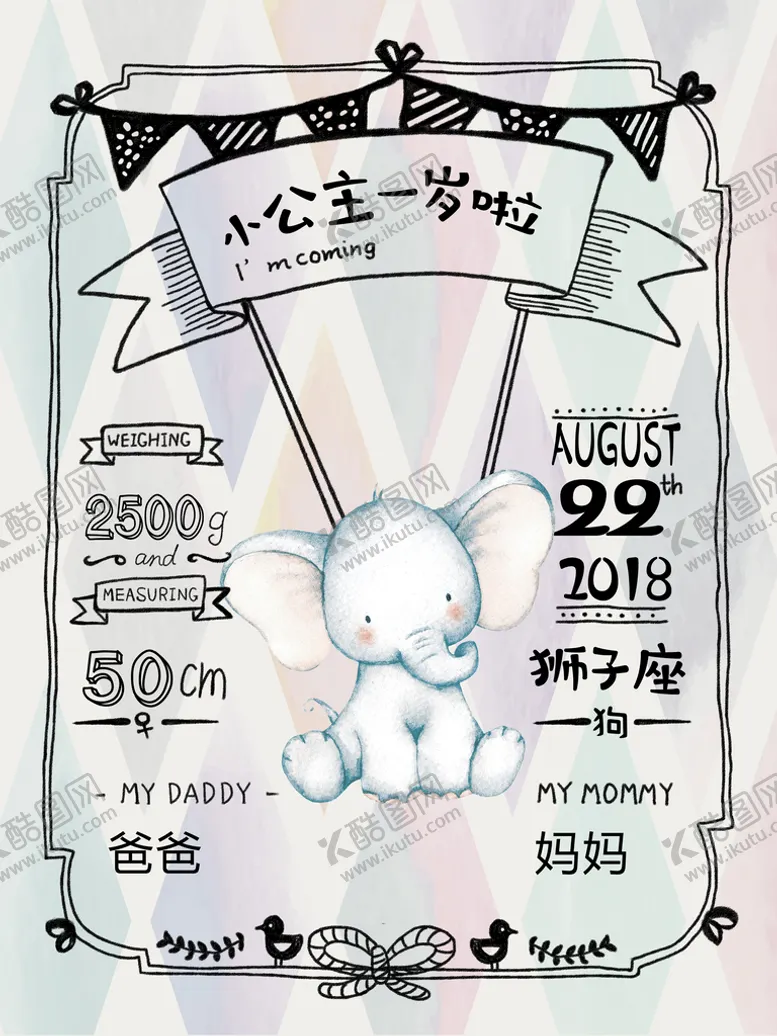 编号：72460909140857598723【酷图网】源文件下载-宝宝宴生日迎宾牌