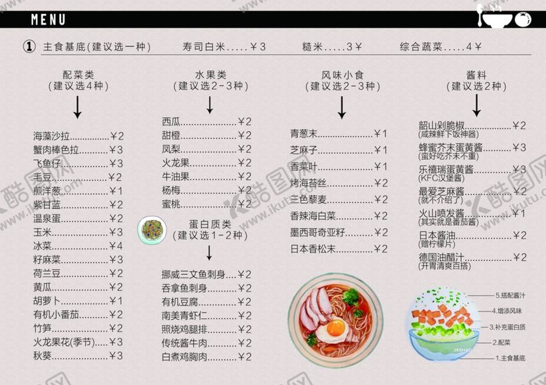 编号：53082209271428587581【酷图网】源文件下载-特色日系手绘卡通菜单价目表