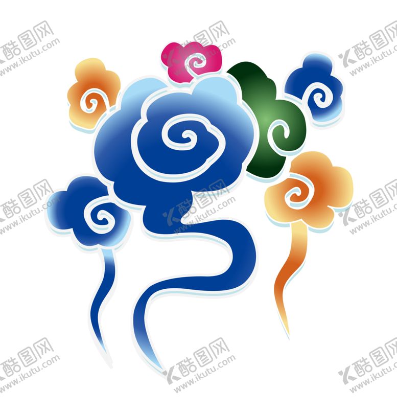 编号：57819106241713077735【酷图网】源文件下载-彩色祥云元素