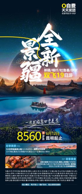 新疆全景旅游海报