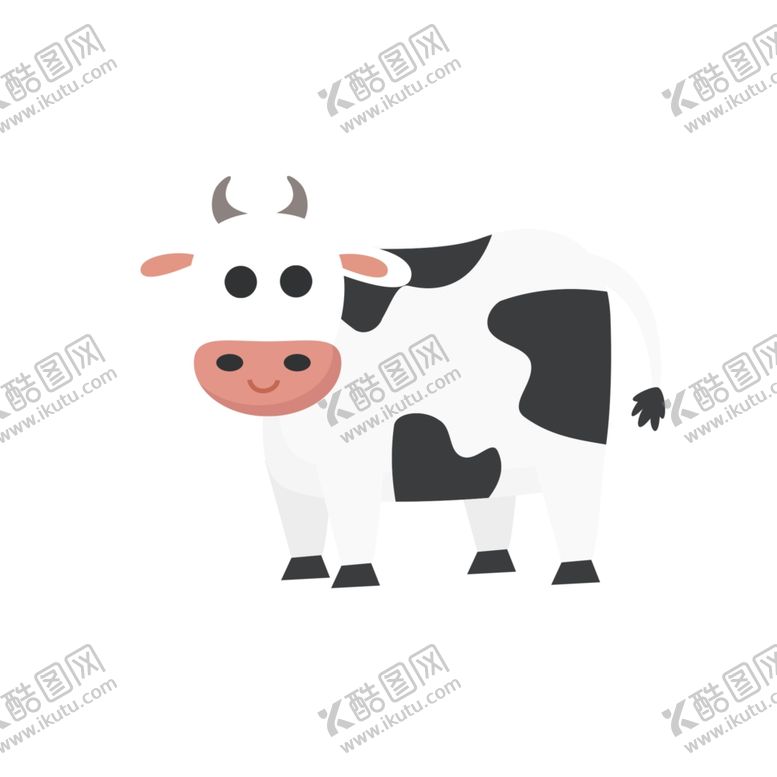 编号：30847406241206532323【酷图网】源文件下载-卡通奶牛