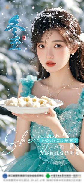 冬至节气海报整形24美女医美