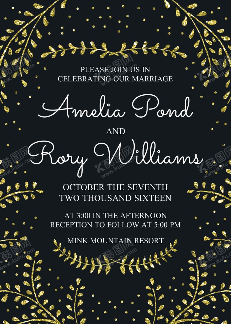 编号：92119410031802023118【酷图网】源文件下载-小清新水彩邀请函设计