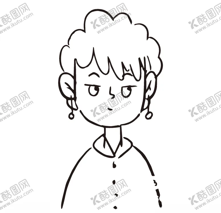 编号：57580404232024589569【酷图网】源文件下载-简笔画女人
