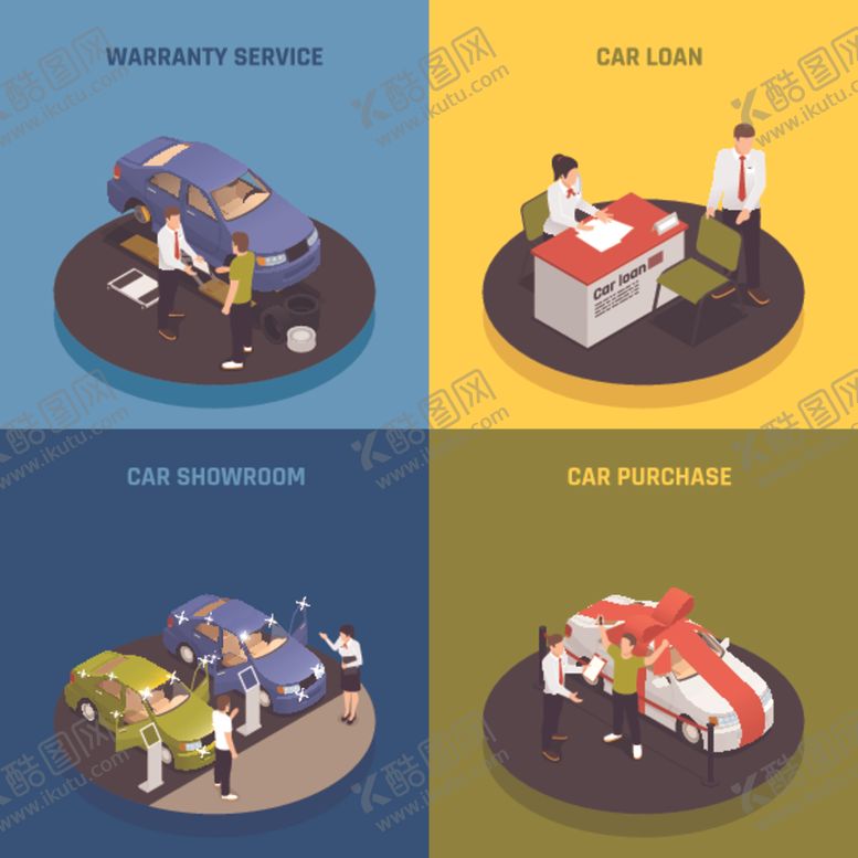 编号：59155104091218097172【酷图网】源文件下载-汽车服务场景插画