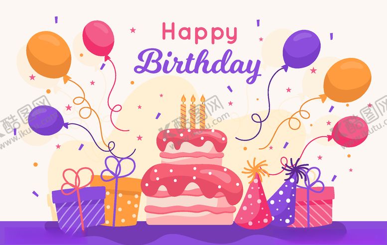 编号：17981809290322285544【酷图网】源文件下载-生日蛋糕