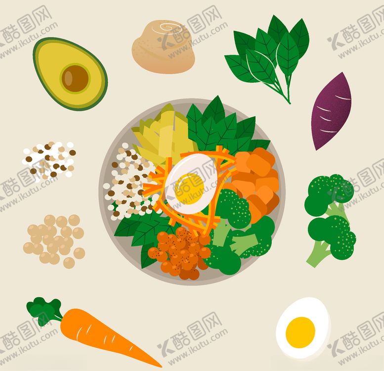 编号：80021610090536055838【酷图网】源文件下载-矢量厨房蔬菜食品素材