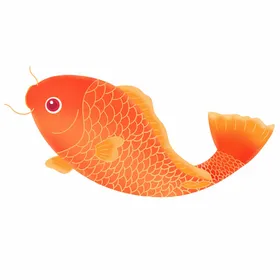 锦鲤古典插画夏天中国风