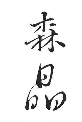 森书法字毛笔字