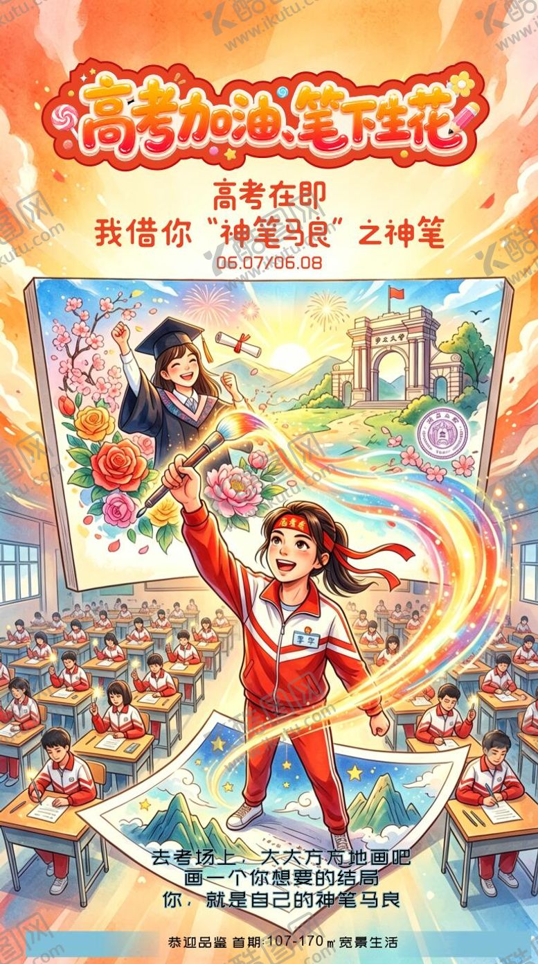编号：10756606010013307886【酷图网】源文件下载-高考毕业季造势海报