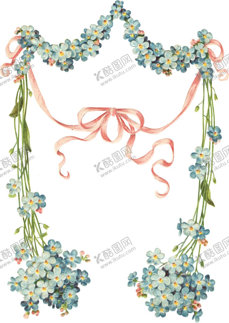 编号：96929110060858151418【酷图网】源文件下载-复古鲜花主题装饰图案