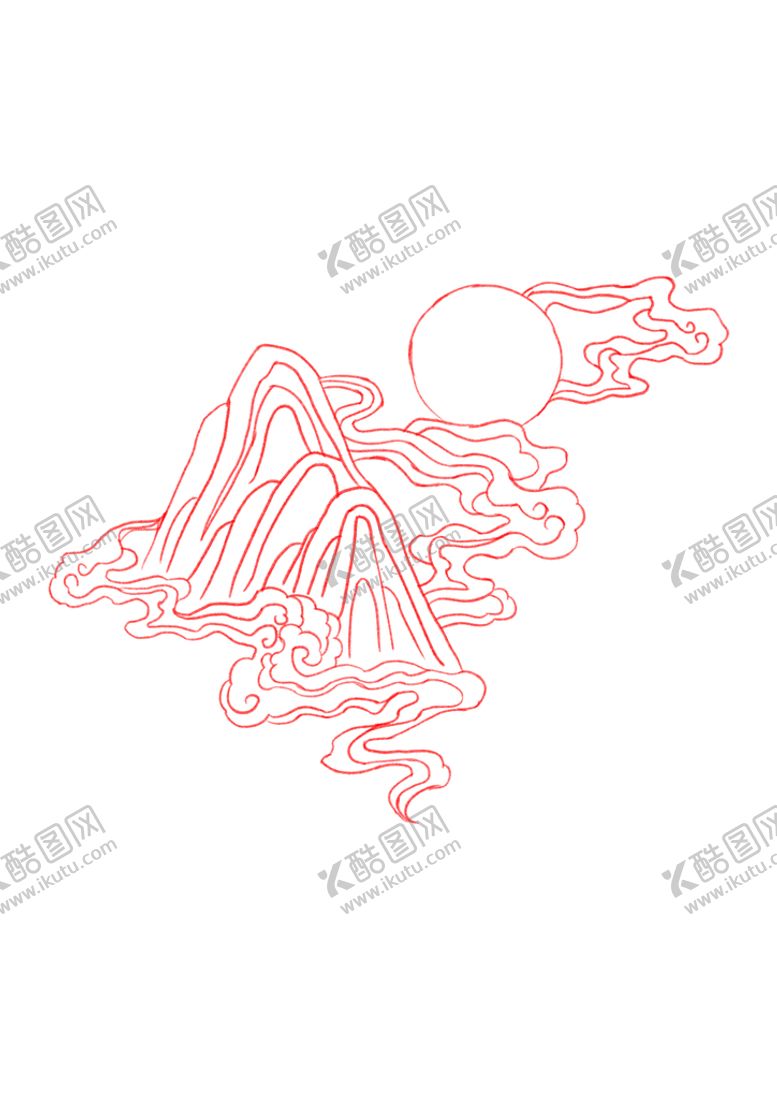 编号：70123409240519249247【酷图网】源文件下载-手绘山水元素