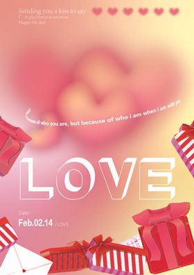 情人节礼物海报love