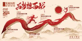 大气水墨企业发展历程时间轴文化