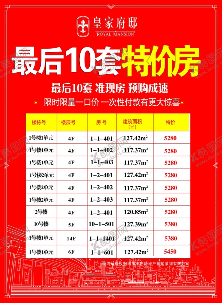 编号：23295707071255195296【酷图网】源文件下载-房地产特价房源展板