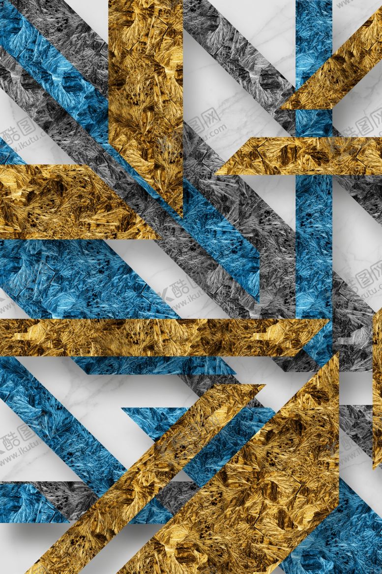 编号：28224710012049472939【酷图网】源文件下载-玄关抽象几何装饰画