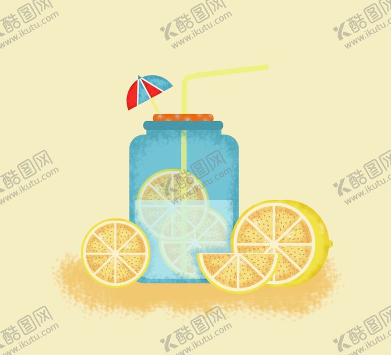 编号：50185007091430253598【酷图网】源文件下载-柠檬水插画