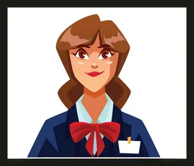 手绘女孩女人优雅美漂亮