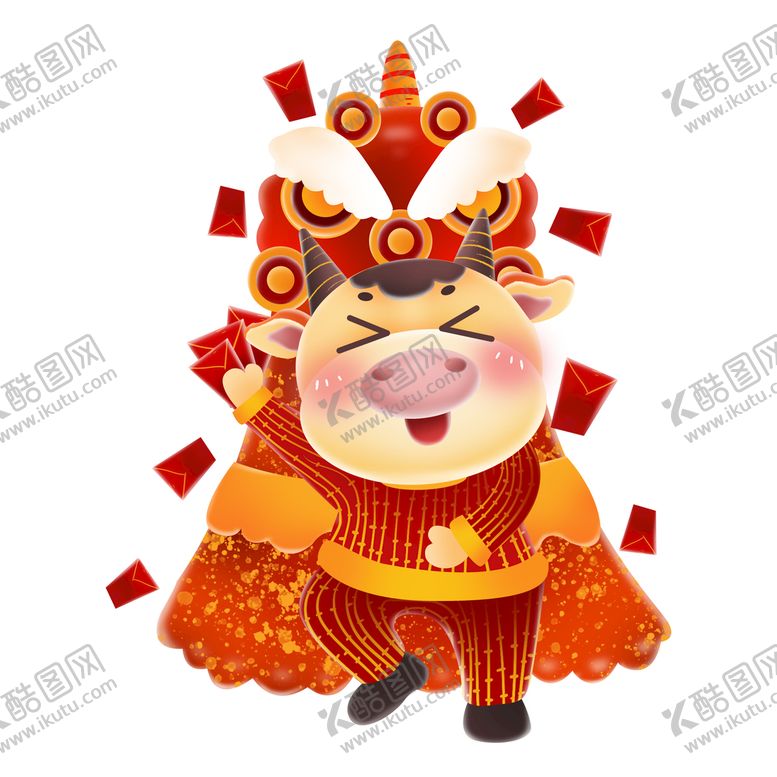 编号：67309409122139394812【酷图网】源文件下载-牛年卡通