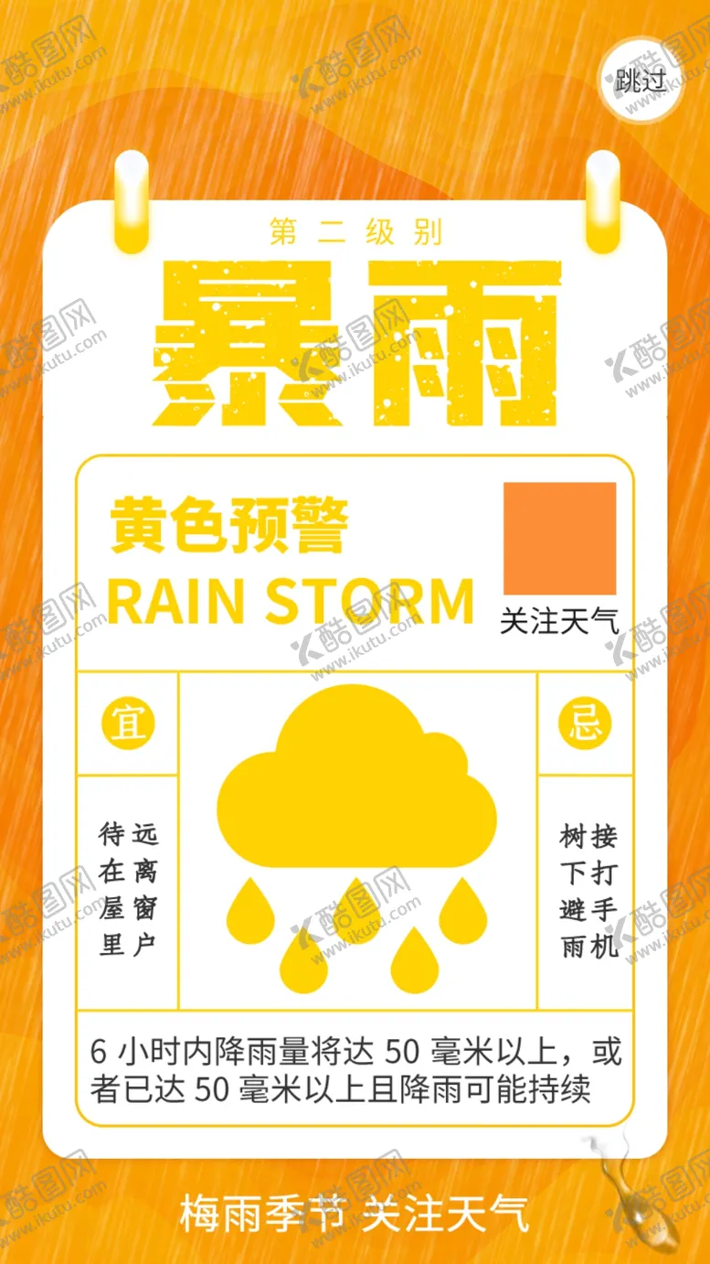 编号：59574209250954144348【酷图网】源文件下载-暴雨预警