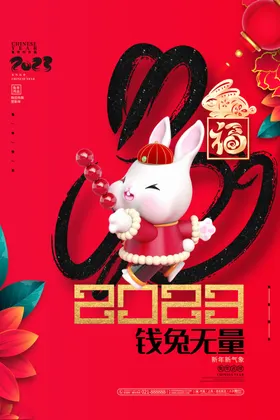 兔年国潮新快乐元旦