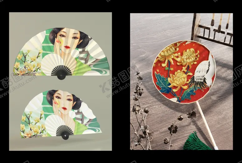 编号：60932301301521189181【酷图网】源文件下载-国潮扇子背景
