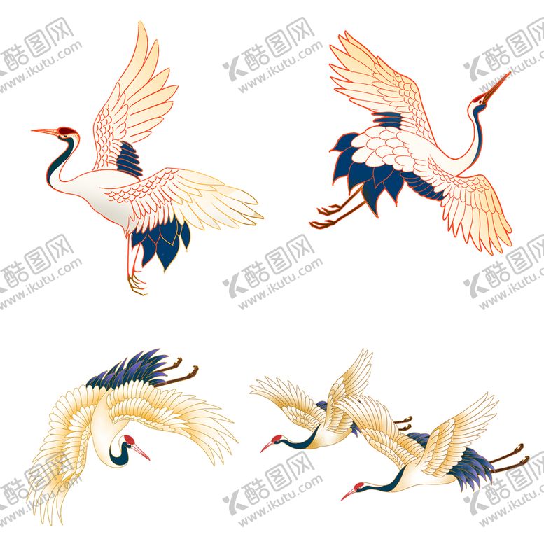 编号：34938510160240043216【酷图网】源文件下载-飞翔的仙鹤
