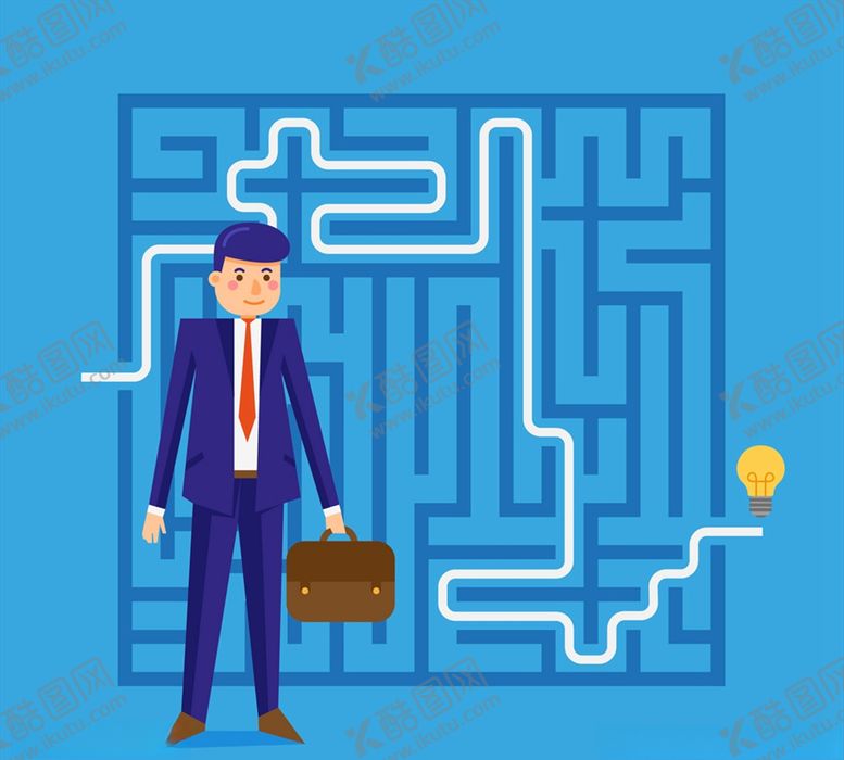 编号：82134909261441145929【酷图网】源文件下载-商务男子和迷宫