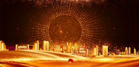 企业年会签到盛典金色大气背景